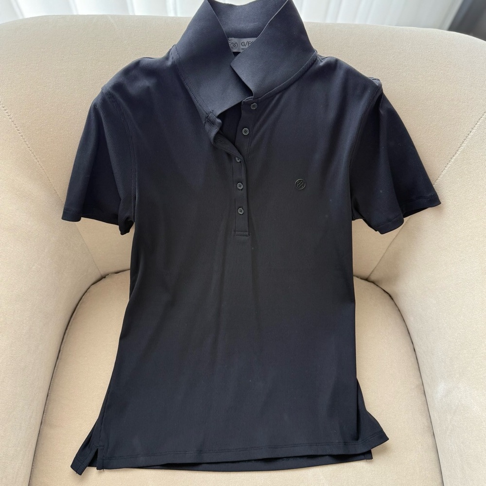 GFore Tech Nylon Rib Golf Polo Onyx - NWOT